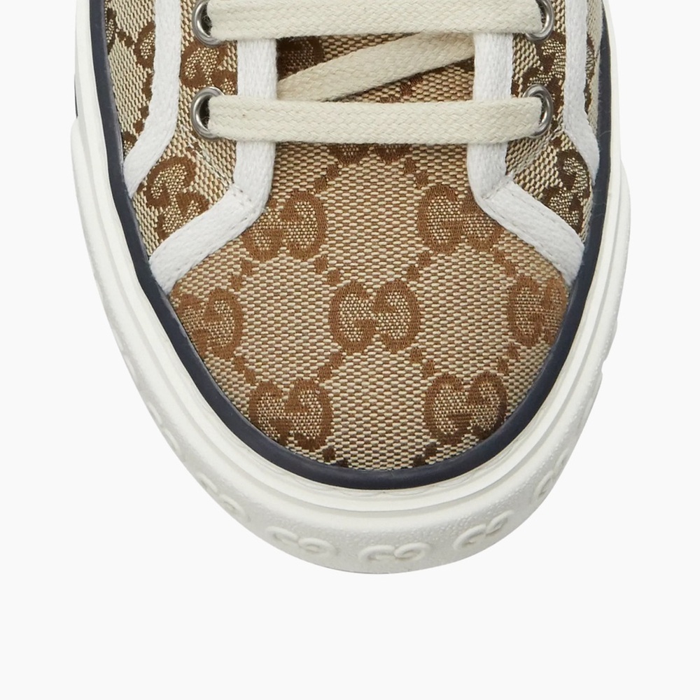 Gucci 1977 Tennis Sneakers Beige and Green Sneakers (Authentic) - Picture 8 of 10